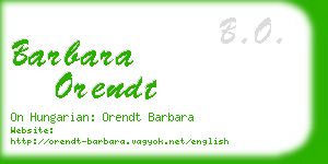 barbara orendt business card